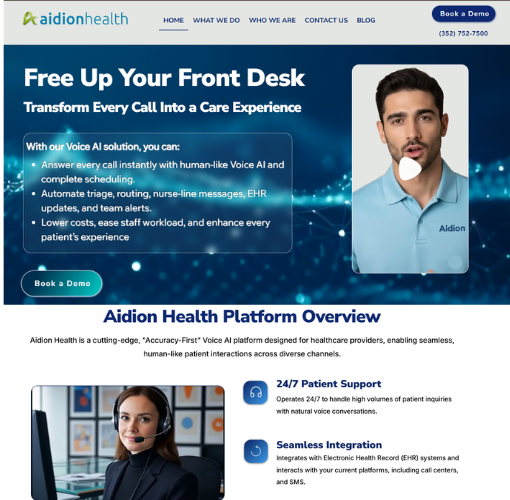 aidion health ai wix website by akib hossain