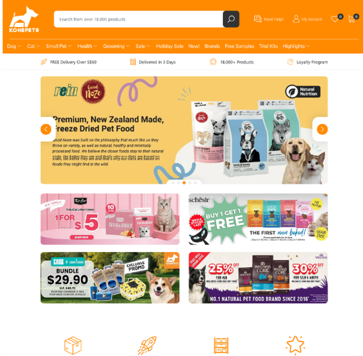 kohepets shopify website by akib hossain